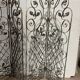 20th century wrought iron four-leaf partition