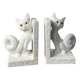 Pair of vintage stone cat bookends