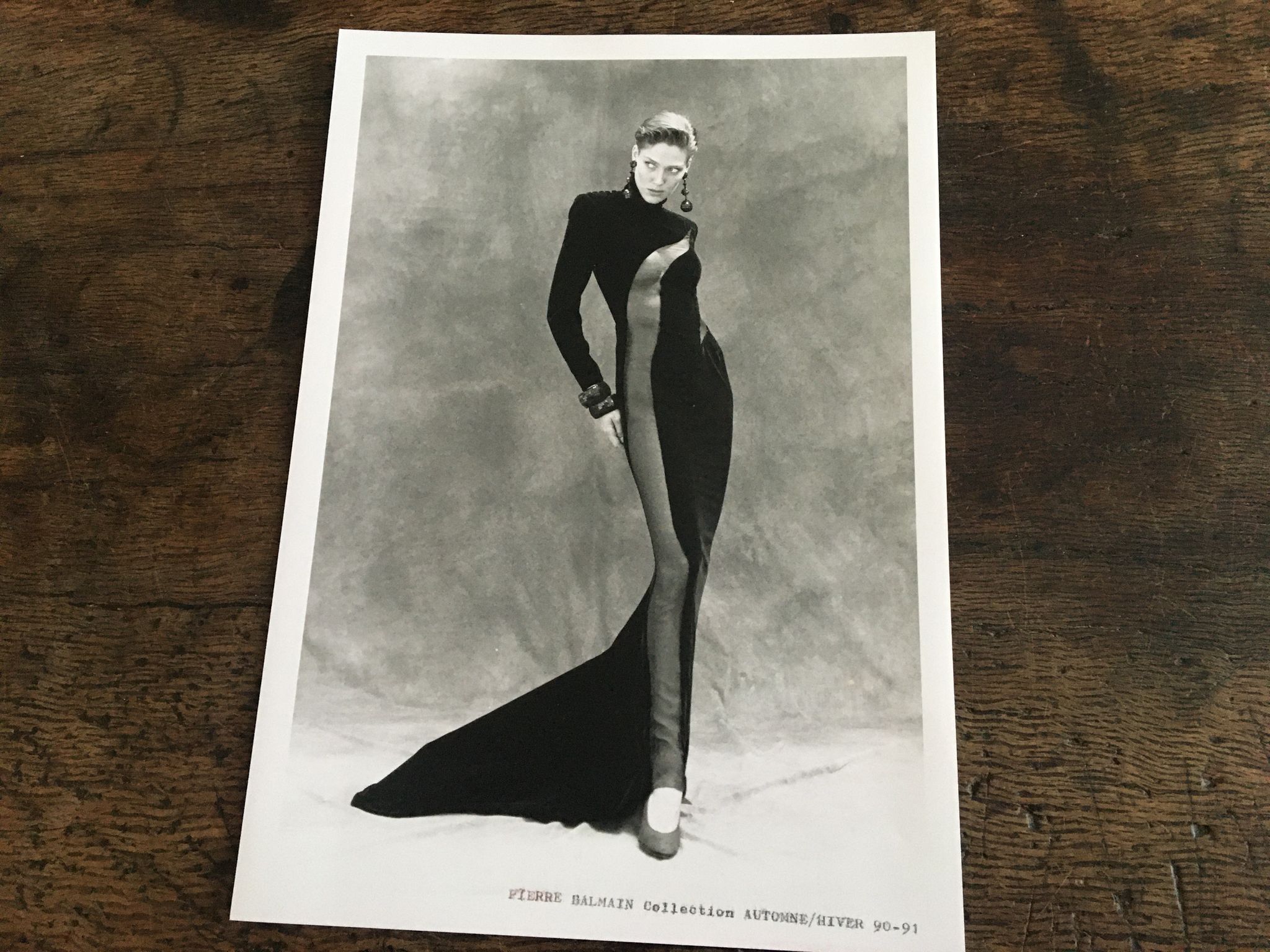 Illustration Pierre Balmain and his press fashion photography