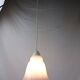 Mid-century white and pink glass suspension French vintage 1950