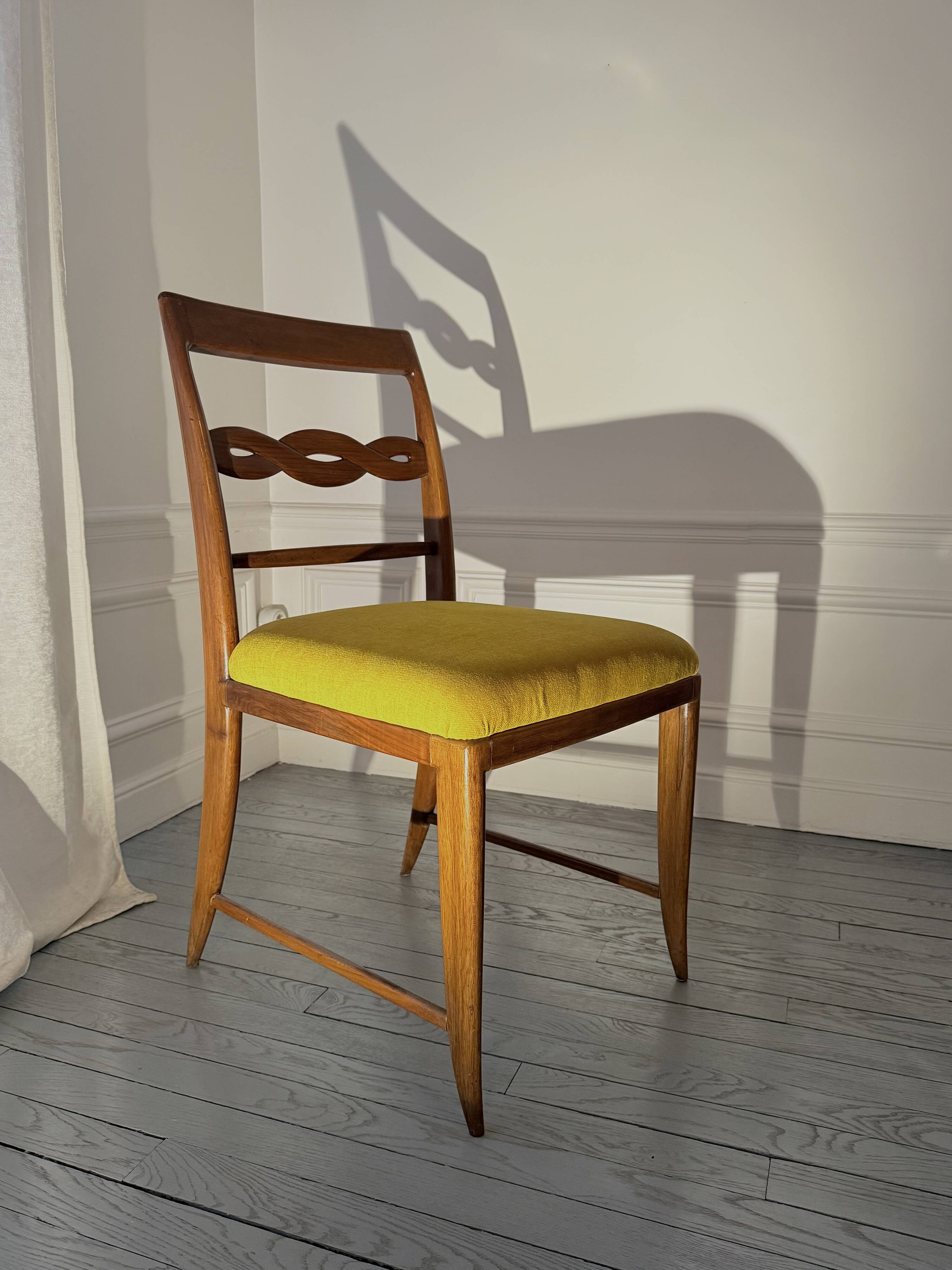 Chairs, set of 6 Paolo Buffa chairs by Mario Quarti