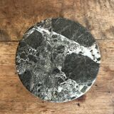 Vintage black and white marble round ashtray