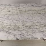 Marble design table 6 chairs 1970