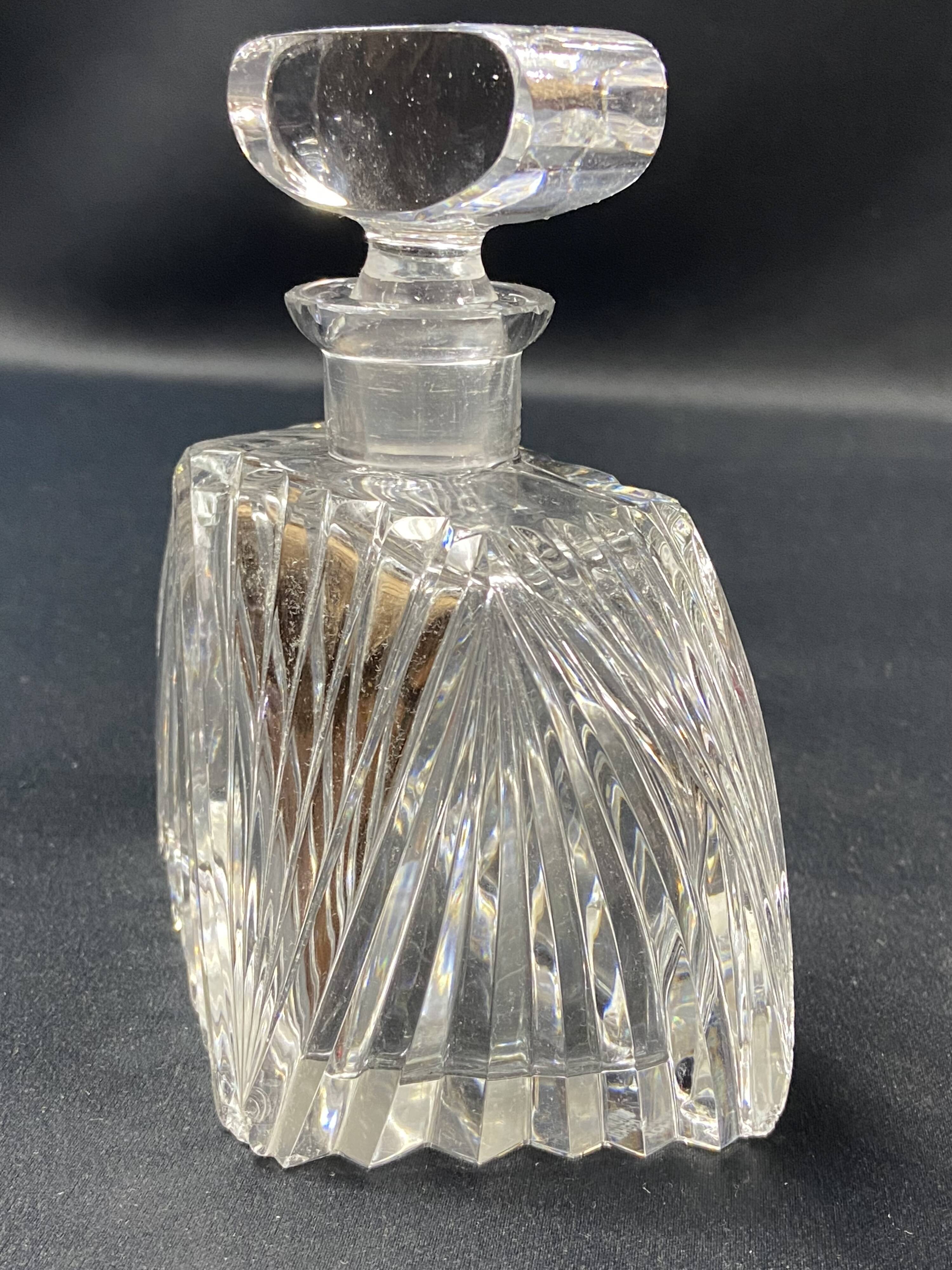 Bohemian cut crystal perfume bottle