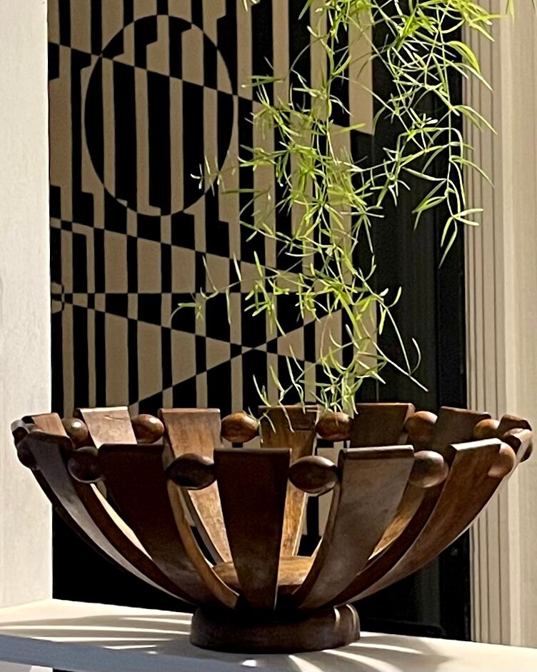 Teak fruit basket 1960