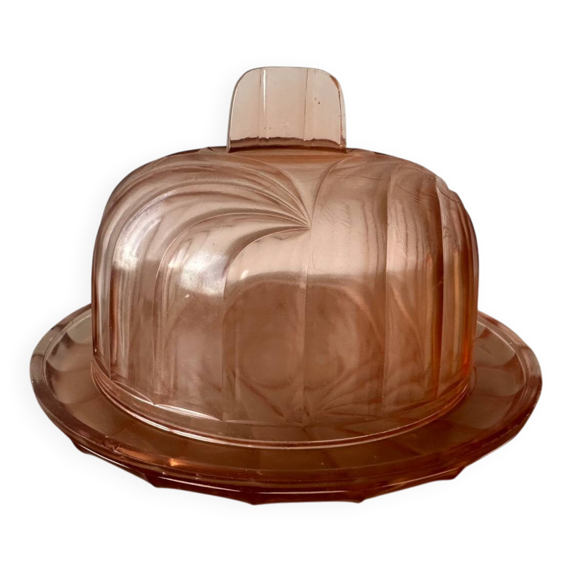 Antique glass cheese dome