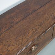 Vintage French rustic farmhouse oak side table, 1950s