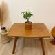 Solid wood coffee table, splayed legs - 1960s