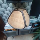 Suspension, vintage wicker rattan shine