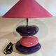 François CHATAIN Table Lamp Violet/Pink Conical Shade E27 230V