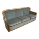 Canapé scandinave des années 1960, style milieu du siècle, en cerisier massif et velours