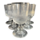 6 grands verres en cristal taillé XIXème