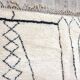 Ecru Moroccan rug with geometric patterns 200cm x 300cm