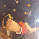 Tableau , huile sur toile , portrait d'officier XIX em