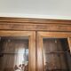 American walnut glass cabinet/bookcase