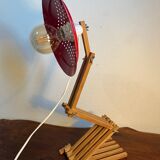 Wooden accordion wall lamp
