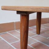 Scandinavian coffee table in ribbed wood