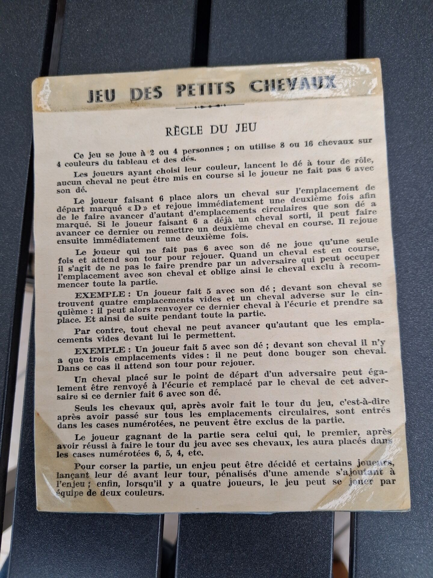 Jeu de dada année 1970