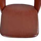 Pair of chairs in chrome and skaï, circa 1960
