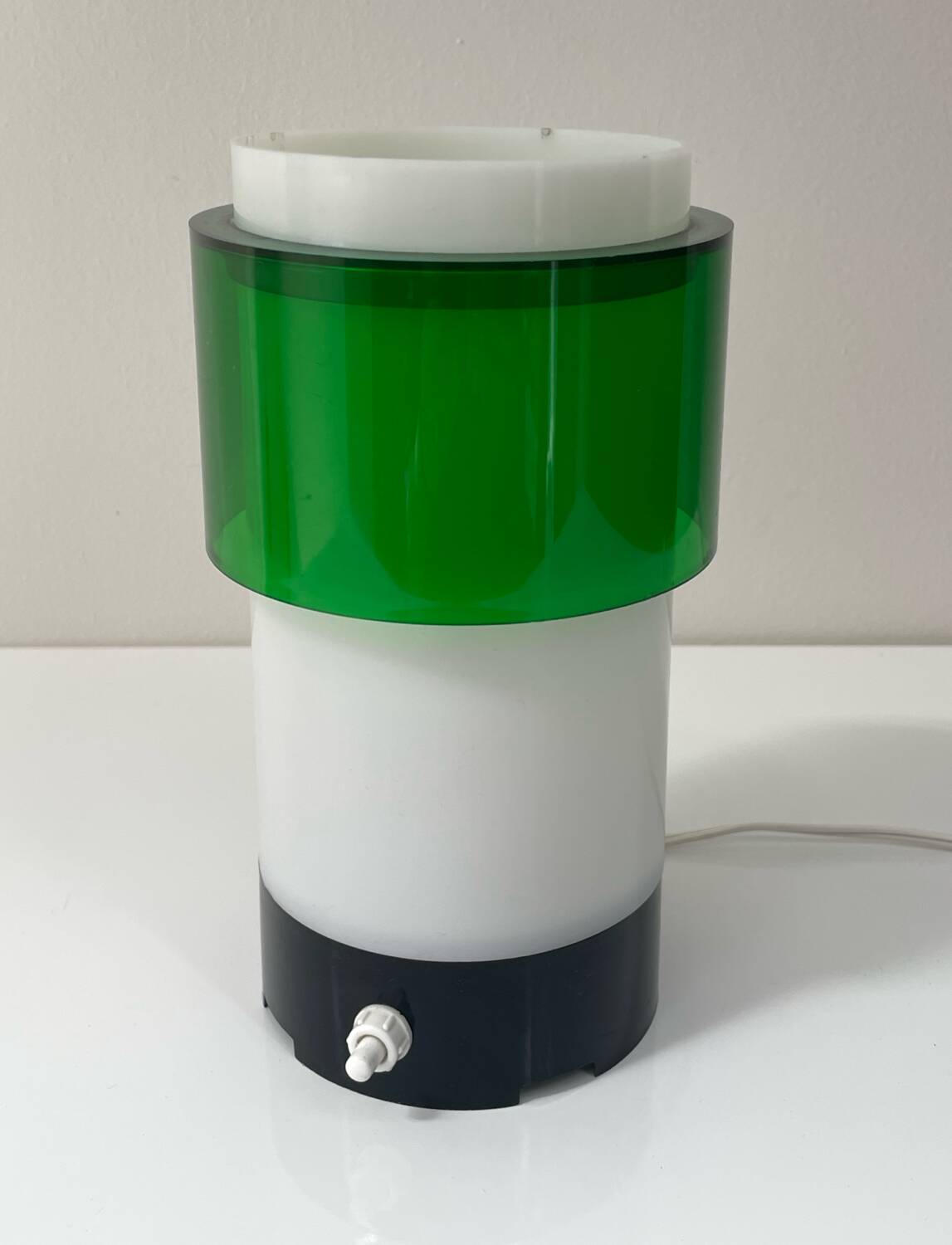 Small vintage lamp in plexiglass, Space Age style, 1970s.