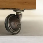 Italian 1970s Wooden Bar Cabinet on Castors
