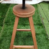 Small adjustable stool in solid wood
