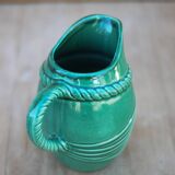 Vintage pitcher, vintage vase, Poët Laval pitcher, bandeau model, PL France, vintage carafe, decoration