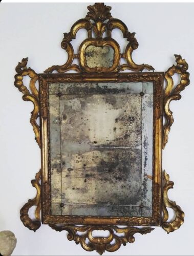 Miroir vénitien d'époque 18e 85x120cm