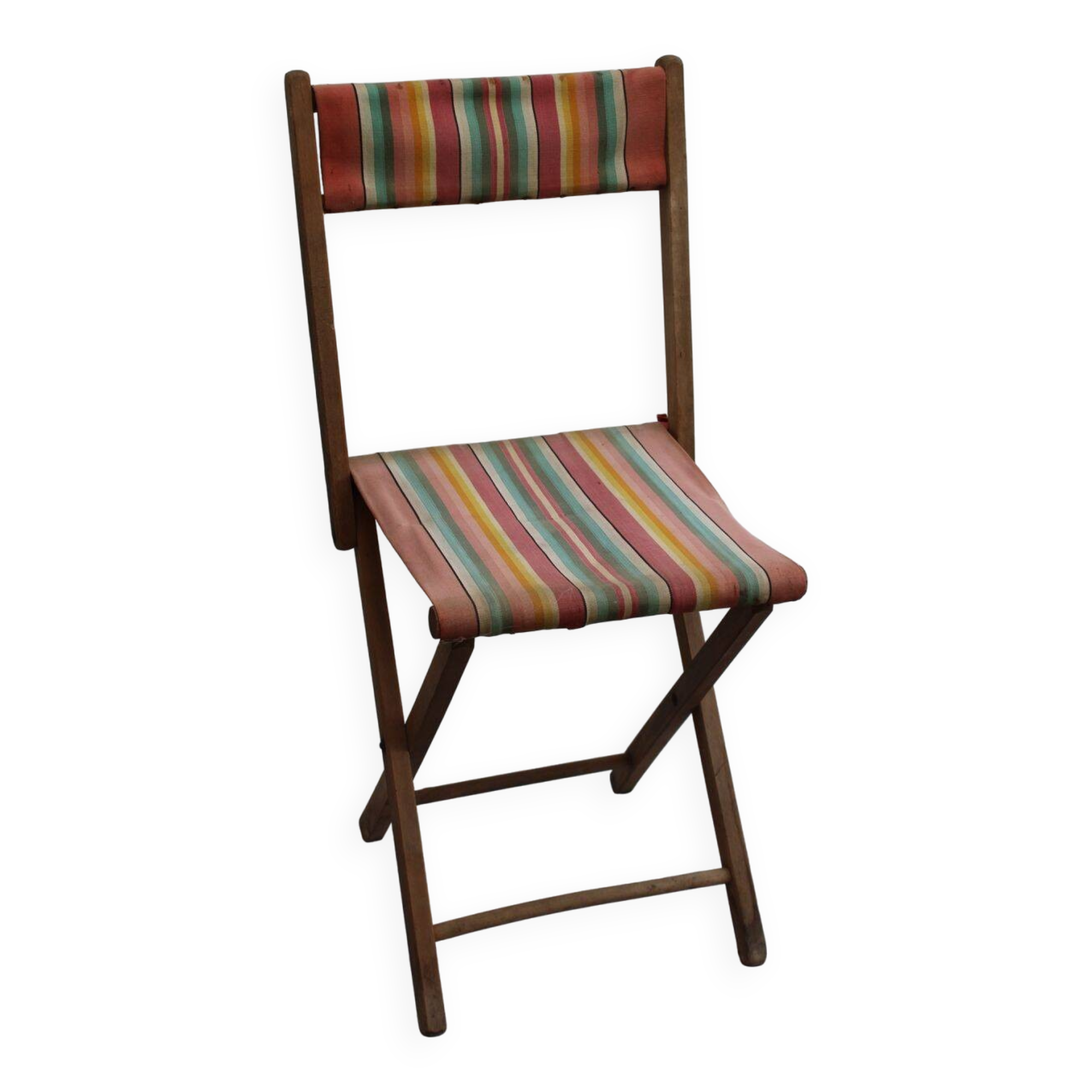 Old wooden folding chair