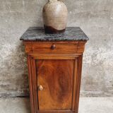 Antique small cabinet French hall cupboard walnut