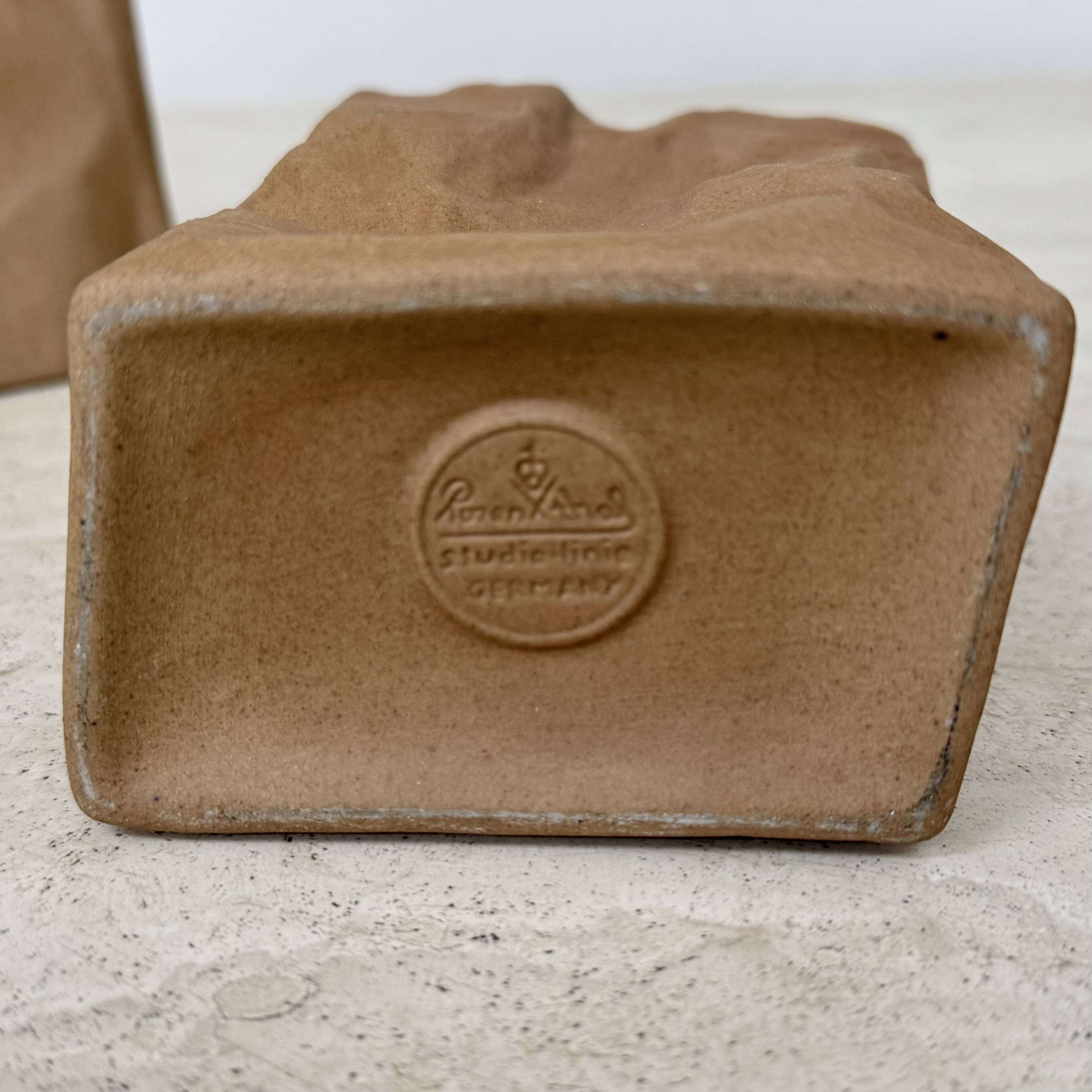 Set of 2 Rosenthal Paper bag vase by Tapio Wirkkala , 1970’s