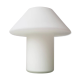 1980s white glass mushroom table lamp