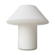 1980s white glass mushroom table lamp