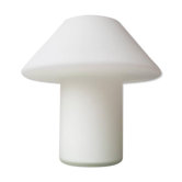 1980s white glass mushroom table lamp