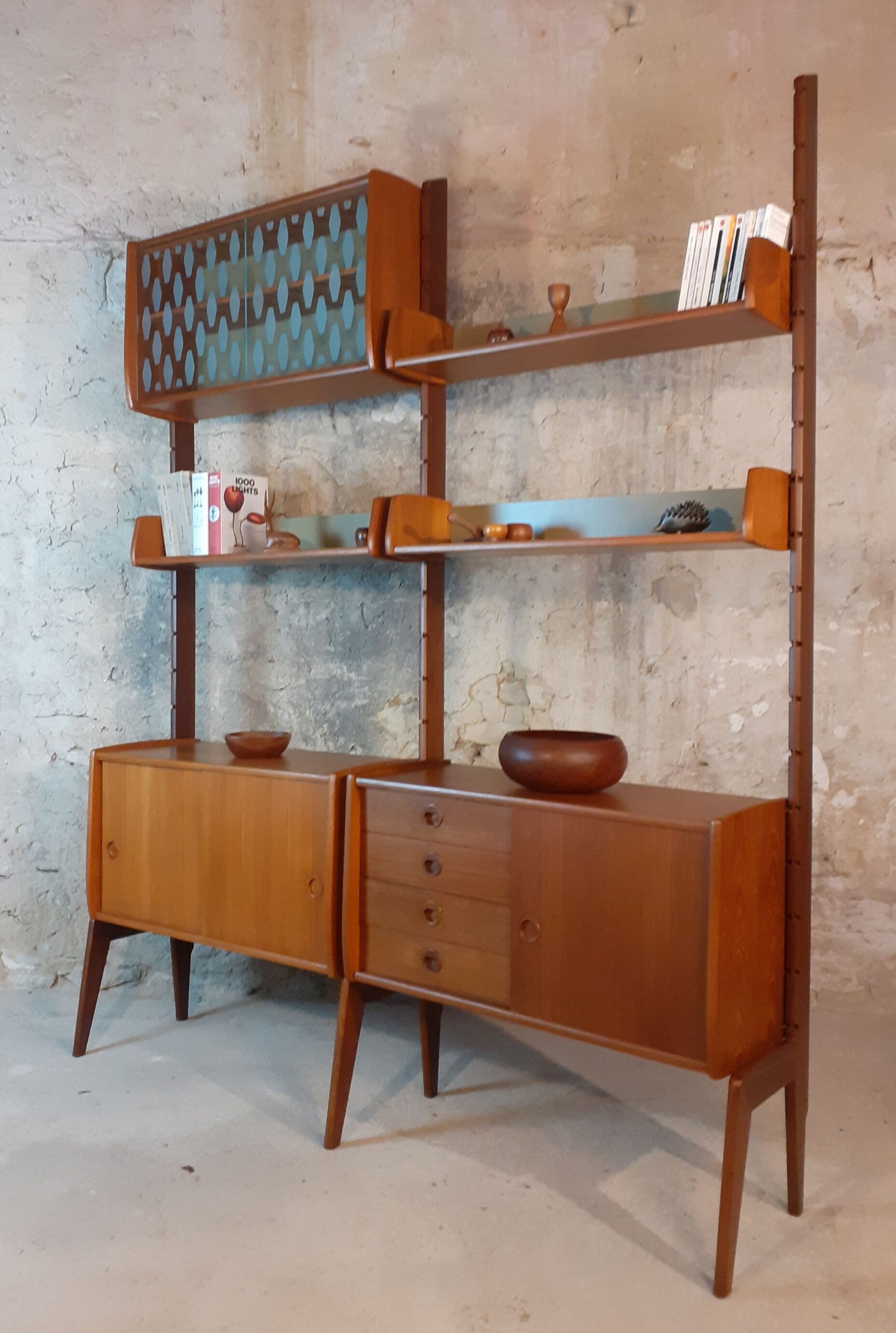 Norwegian teak storage furniture, Ergo model, 2 modules by blindheim