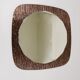 Crystal Art Sculpted Textured Wall Mirror Gold Bronze Mid-Century, Italy, 1960s