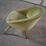 Fauteuil œuf  EGG années 50 style Jean Royere