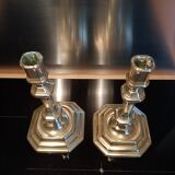 Pair of gilded bronze candlesticks