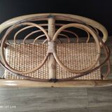 Shelf arch vintage rattan light honey 3 levels
