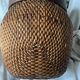 Early 20th century Chinese grain basket made of woven willow
