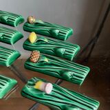 Vintage Vallauris vegetable and fruit knife holders