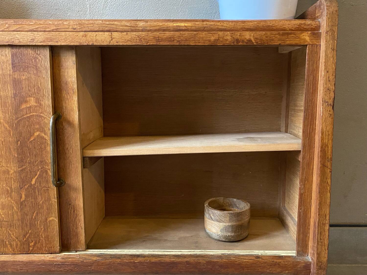 Small vintage wooden storage unit