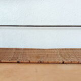 Vintage metal and rattan shelf