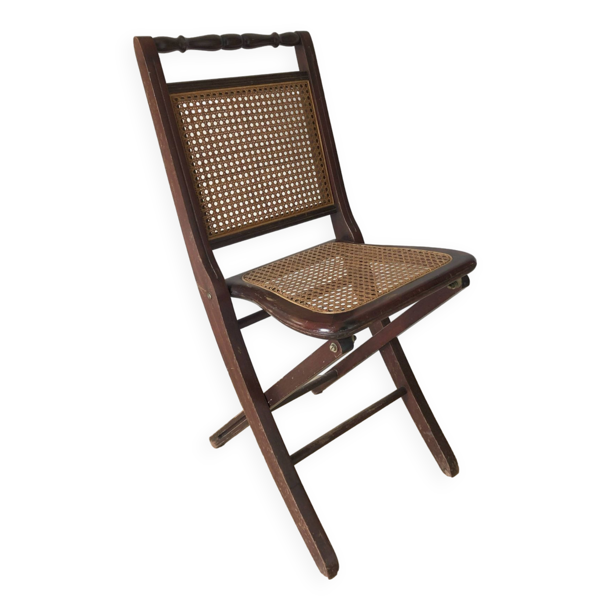 Cane folding chair