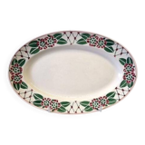 Plat ovale ancien de chez Sarreguemines modèle "Turbigo"