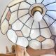 Vintage mother-of-pearl and vintage brass pendant light 1970