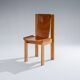 Elm and leather chair, Luigi Gorgoni, 1970s