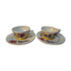 Two cups and saucers Digoin Sarreguemine