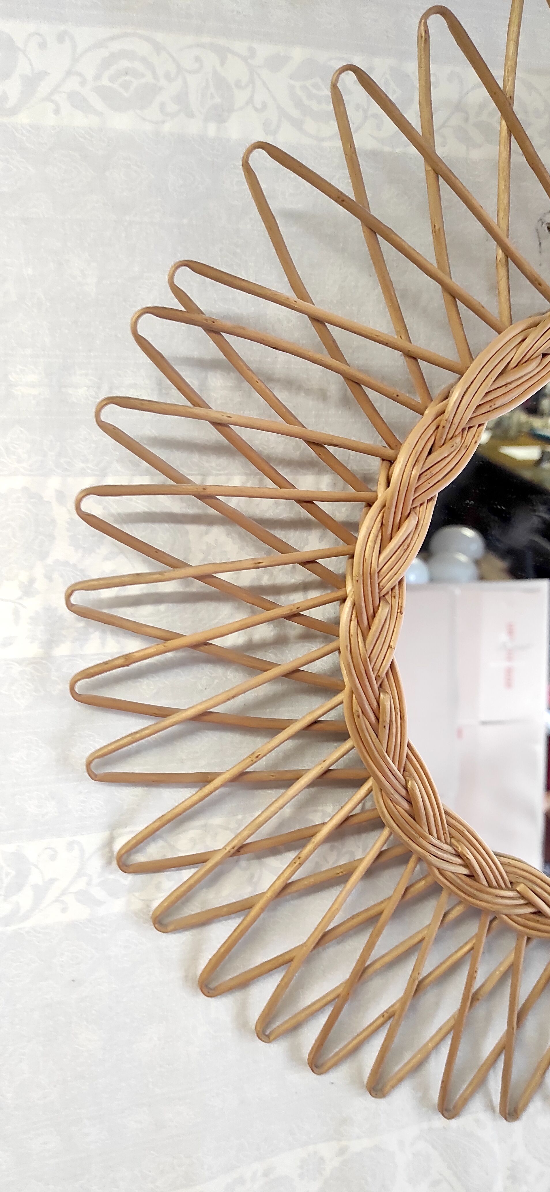 Rattan sun mirror – 50s/60s