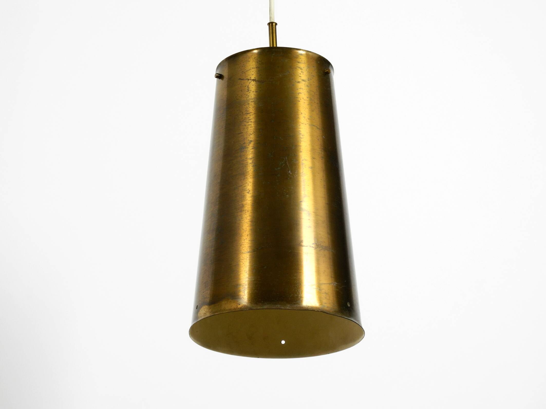 Large Mid Century Modern copper pendant lamp with 4 sockets